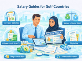 Salary comparison and compensation planning for expatriates in Gulf countries.