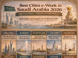 Best Cities to Work in Saudi Arabia (2026): Opportunities, Salaries & Lifestyle Best cities to work in Saudi Arabia showing job opportunities and lifestyle in 2026