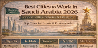 Best Cities to Work in Saudi Arabia (2026): Opportunities, Salaries & Lifestyle Best cities to work in Saudi Arabia showing job opportunities and lifestyle in 2026
