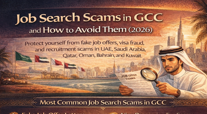 Common Job Search Scams in GCC and How to Avoid Them (2026) Job search scams in GCC and how to identify and avoid fake job offers in 2026