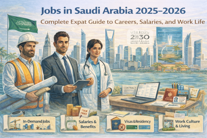 Jobs in Saudi Arabia 2025–2026 offer expats high salaries, tax-free income, and long-term career growth.