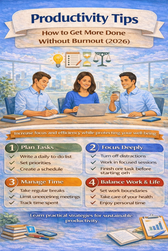 productivity tips for work and daily life