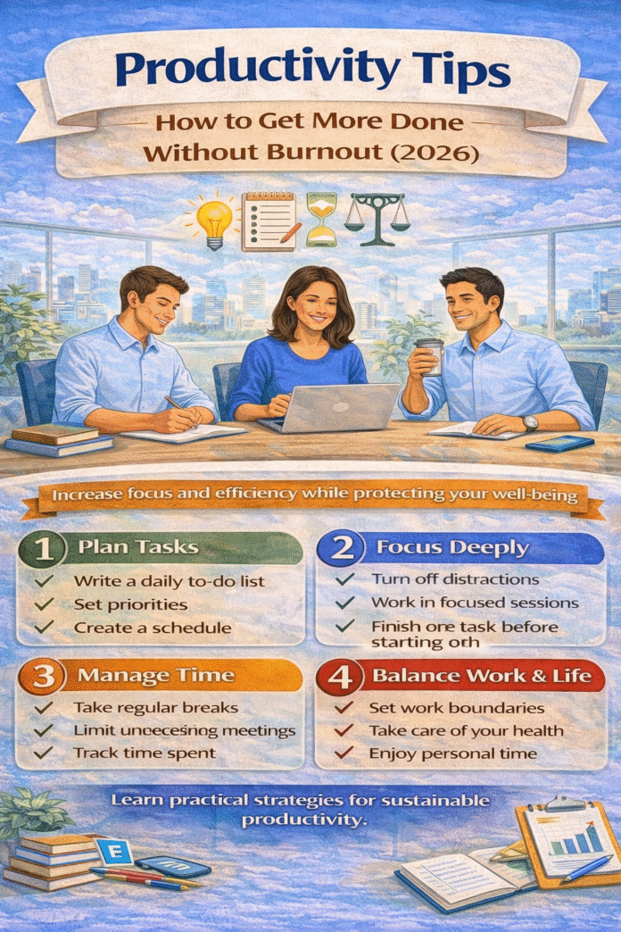 productivity tips for work and daily life