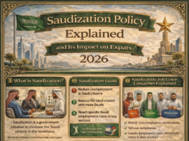Saudization policy in Saudi Arabia explaining its impact on expat jobs, employment sectors, and work visas in 2026