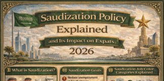 Saudization Policy Explained and Its Impact on Expats (2026) Saudization policy in Saudi Arabia explaining its impact on expat jobs, employment sectors, and work visas in 2026