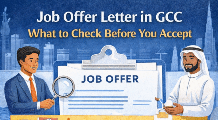 Job Offer Letter in GCC: What to Check Before You Accept (2025–2026 Guide) Job offer letter in GCC checklist for expats