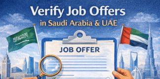 How to Verify Job Offers in Saudi Arabia and UAE (Avoid Scams in 2025–2026) Checklist to verify job offers in Saudi Arabia and UAE and avoid scams