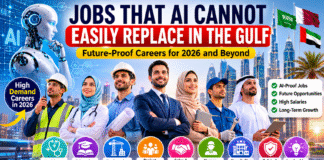 Jobs That AI Cannot Easily Replace in the Gulf: Future-Proof Careers for 2026 AI-Proof Jobs in the Gulf including healthcare, education, engineering, and management careers