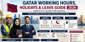 Qatar Working Hours, Public Holidays and Leave Entitlements in 2026: Complete Guide for Expats Qatar working hours and leave guide for expat employees in 2026