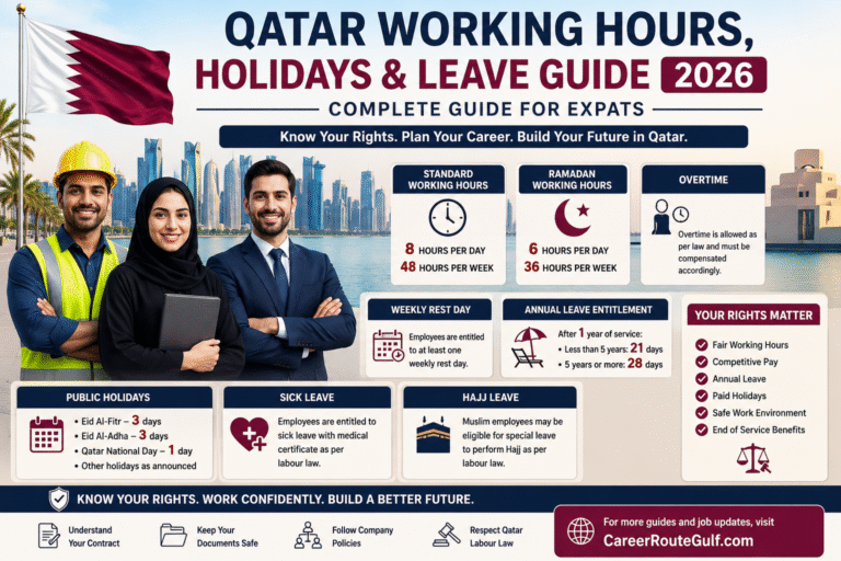 Qatar Working Hours, Public Holidays and Leave Entitlements in 2026: Complete Guide for Expats