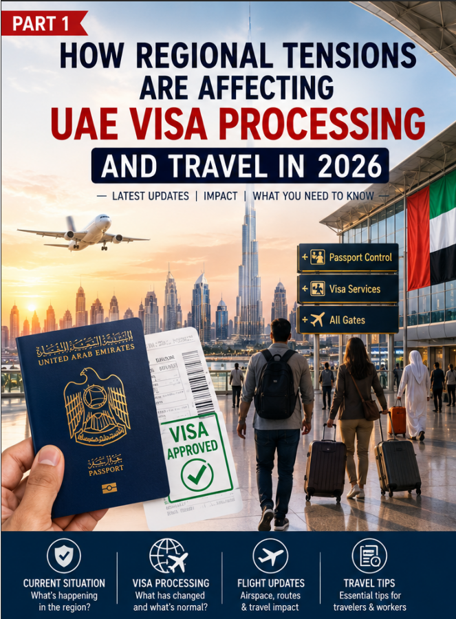 Regional Tensions Are Affecting UAE Visa Processing and Travel in 2026 UAE Travel Updates 2026 showing passengers at Dubai International Airport