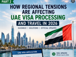 How Regional Tensions Are Affecting UAE Visa Processing and Travel in 2026 UAE Visa Processing 2026 at Dubai International Airport with international travelers